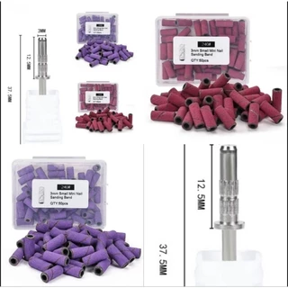หลายตัวเลือก เซตหัวเจียกระดาษทราย 3mm./หัวเจียร์แกน ใช้ถอดสีเล็บเจล เล็บต่อ เตรียมหน้าเล็บ พร้อมส่ง