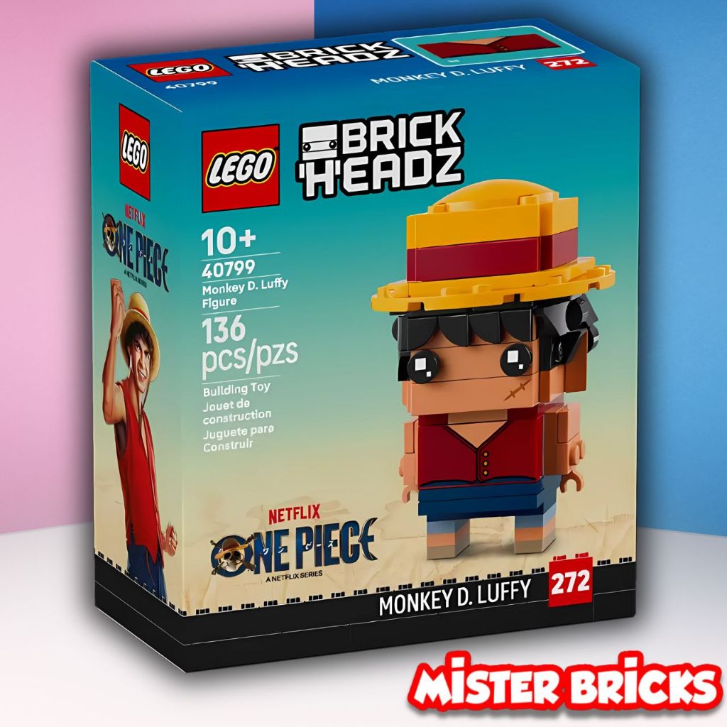 LEGO BrickHeadz 40799 ลูฟี่ ONE PIECE | Monkey D. Luffy ฟิกเกอร์ต่อสะสมจากซีรีส์ดัง
