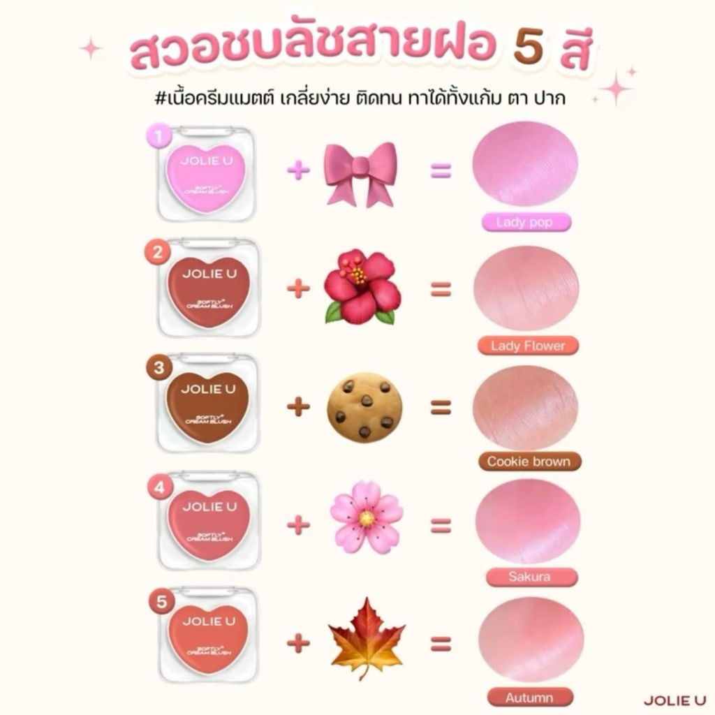 JOLIE U บลัชโจลี่ยู (เบอร์ 02-03) ✅สินค้ามีพร้อมส่ง ✅ของแท้ 100%
