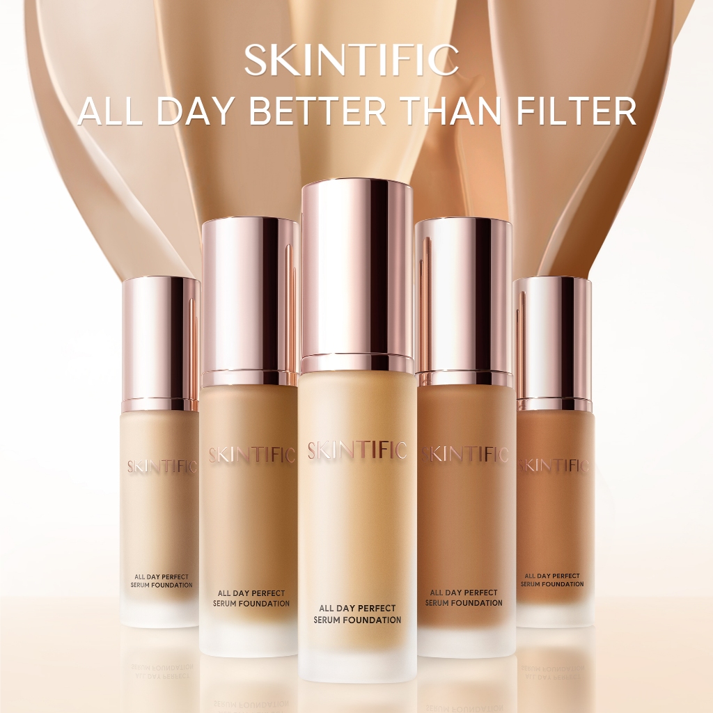SKINTIFIC Perfect Coverage Softening Liquid Foundation 24H Make Up รองพื้นเซรั่มออลเดย์เพอร์เฟค รองพื้นเนื้อแมตต์ ติดทน