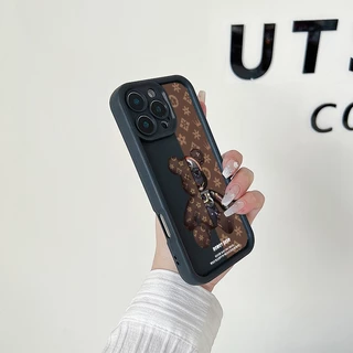 เทรนด์ แบร์ เคส OPPO A5 2020 A35 A16 A16s A54s A17 A17 A9 2020 A11X A11 การ์ตูนหมีรุนแรงกันกระแทกเคสโทรศัพท์TPU