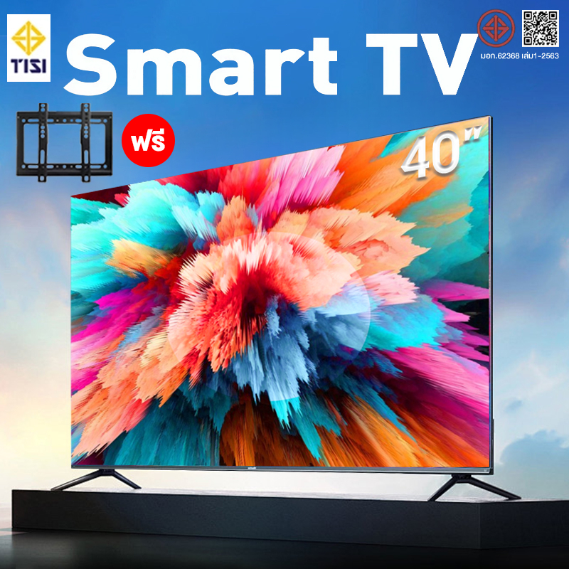 ทีวี 40 นิ้ว Smart TV 4K LED โทรทัศน์ ทีวีจอแบน สมาร์ททีวี ระบบ Android ทีวีดิจิตอล รับประกัน 1ปี