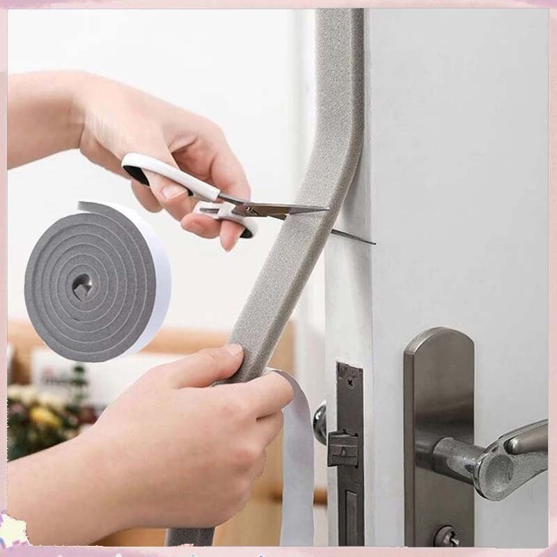 [จัดส่งรวดเร็ว] แถบปิดผนึกประตูหน้าต่าง โฟมลิฟต์ ป้องกันเสียงและฝุ่น สีเทา ความยาว 2 เมตร