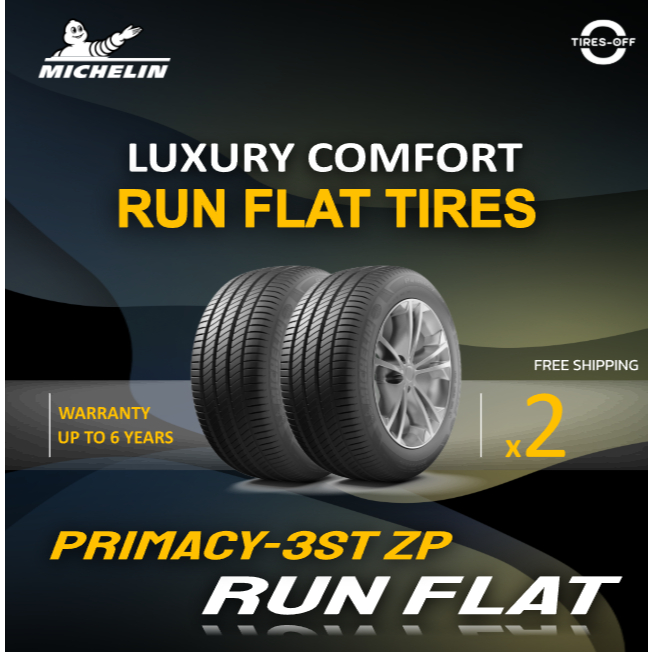 (ส่งฟรี) MICHELIN รุ่น PRIMACY3 ZP RUN FLAT (2เส้น) ยาง Runflat ยางรถยนต์ 245/45R18 245/40R19 275/40
