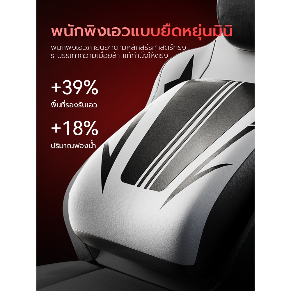 Xpanse Lightning เก้าอี้เกมมิ่ง เพื่อสุขภาพ ที่รองหลังแบบยืดหดได้ พนักพิงศีรษะแม่เหล็ก หนัง PVC Gaming Chair เก้าอี้คอม รูปที่ 8