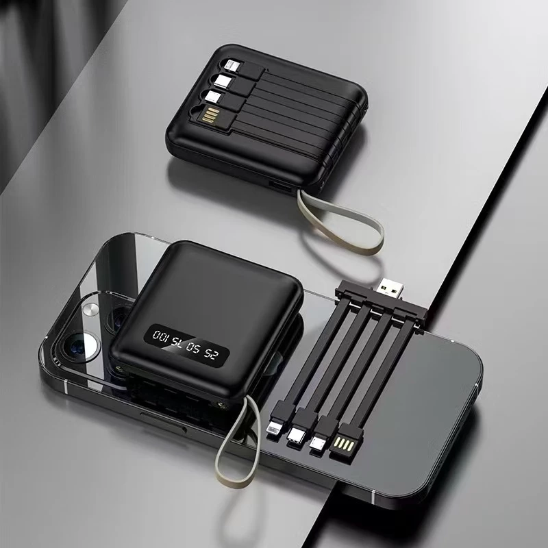 Power Bankรองรับการชาร์จอย่างรวดเร็ว 30000mAh พาเวอแบงค์ มีสายในตัว4 พาเวอแบงค์ E35 miniแบตสำรอง thumbnail 4