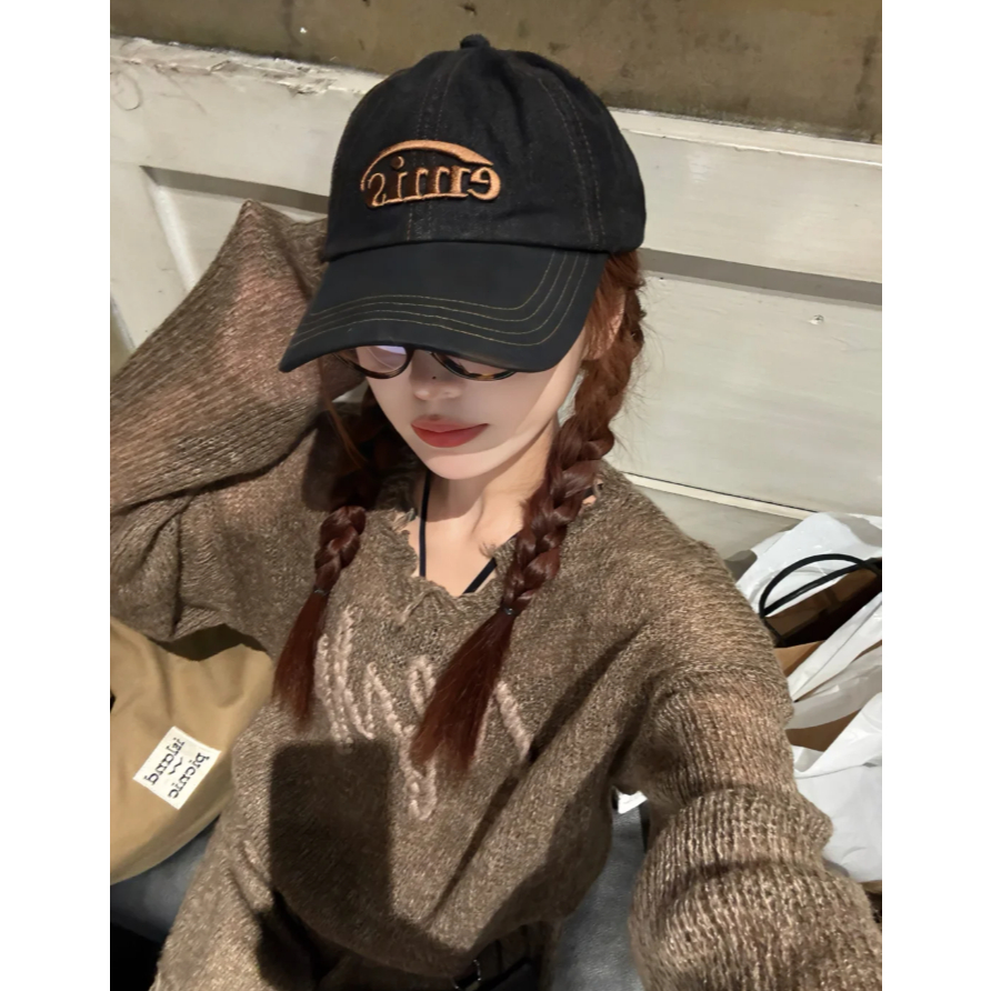 หมวก EMIS ของแท้ ลายตัวอักษร หมวกเบสบอลสไตล์เกาหลี หมวกกันแดด Unisex ใส่ไปเที่ยว พร้อมส่ง - รูปที่ 2