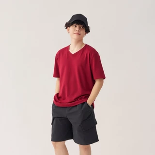 เสื้อไม่ร้อน คอวี Mynds รุ่น Regular Smart T-Shirt ผ้า Dry Tech ที่สุดแห่งความใส่สบาย ระบายอากาศดี Unisex สีแดงเลือดหมู