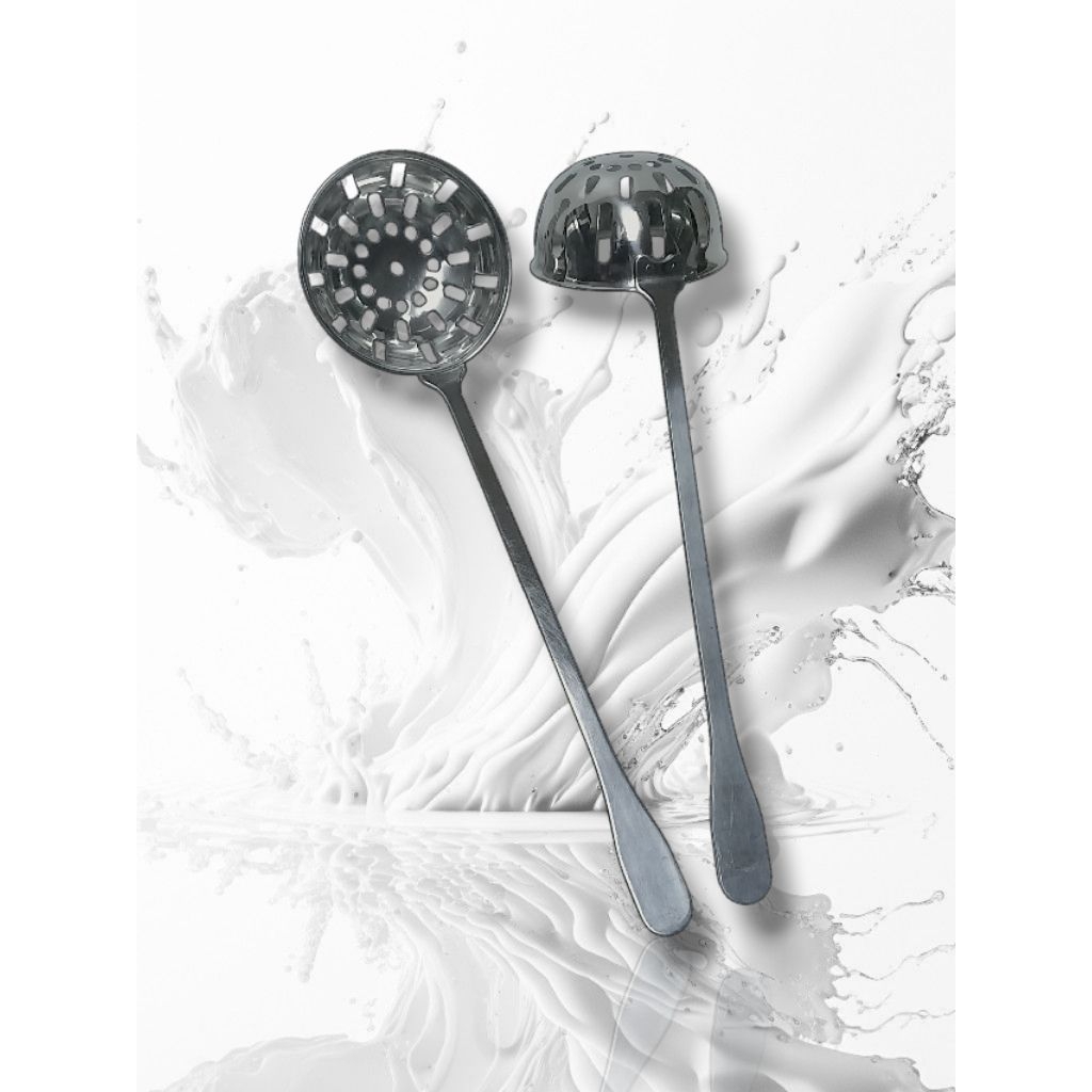 กระบวยสุกี้ กระบวยชาบู Stainless SUS 304 กว้าง3.5CM ยาวหัว-ท้าย 25 Cm. สำหรับลวกผัก เนื้อสัตว์ วุ้นเส้น ราคาต่อ1ชิ้น