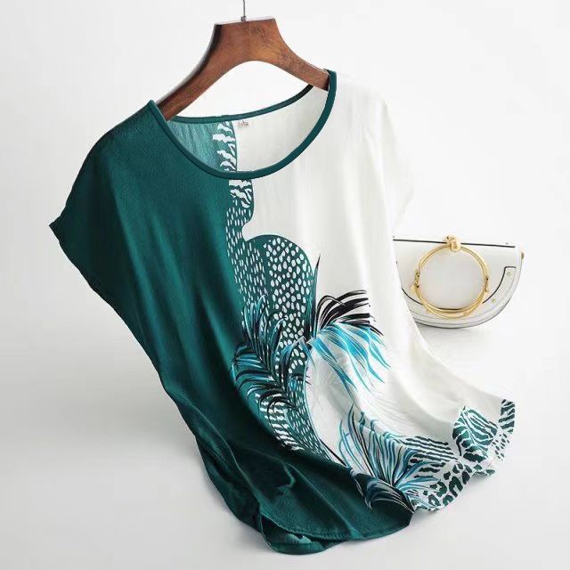เสื้อยืด สำหรับผู้หญิง คอกลมแขนสั้น ผ้านุ่มใส่สบายทรงสวย พร้อมลวดลายสบายตา เสื้อยืมลำลอง B168