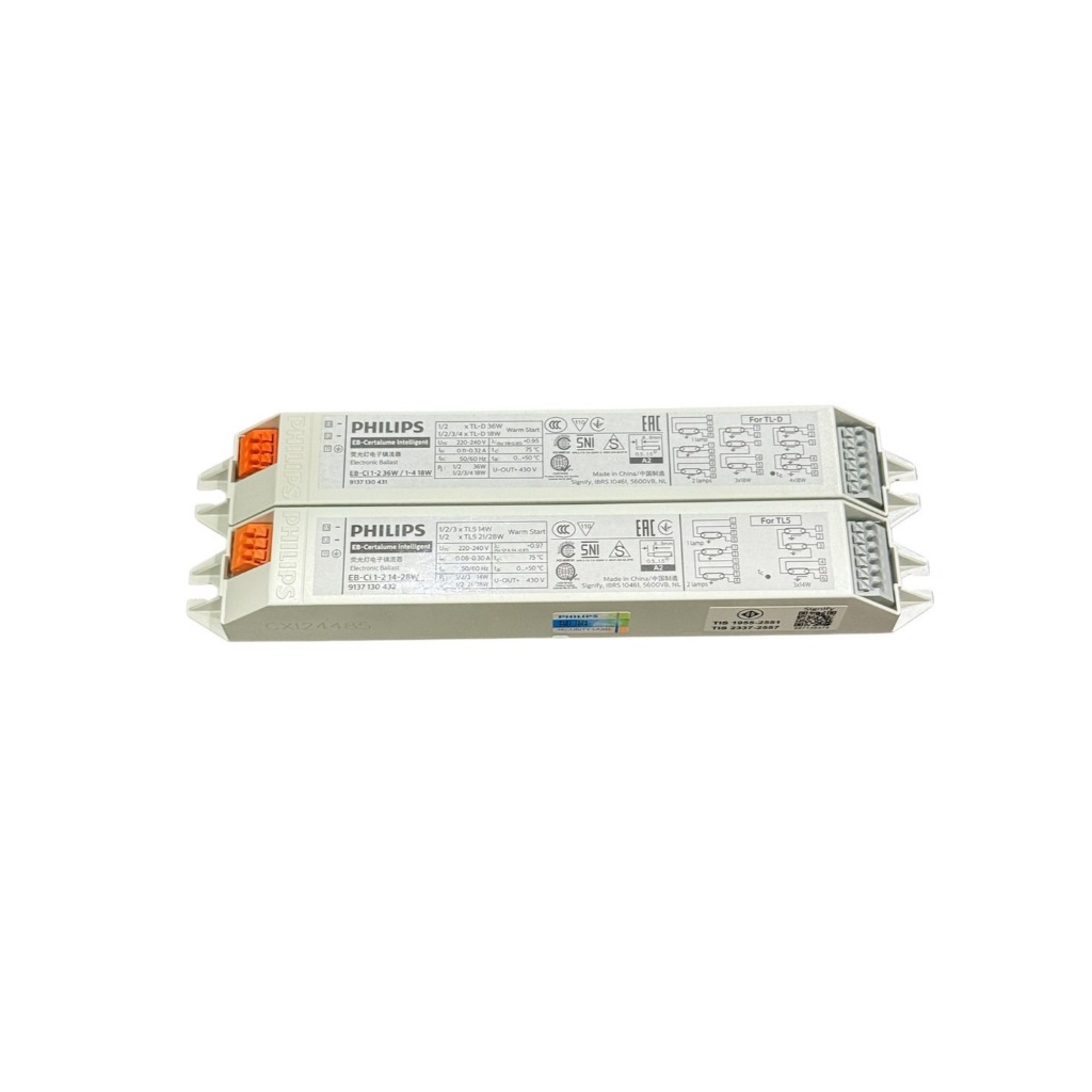 Philips หม้อแปลง บัลลาสต์ EBC อิเลคทรอนิกส์ EB-Ci 1-2 36w/1-4 18w TLD สำหรับ T8 220v 18W 36w และ EB-Ci 1-2 14-28w