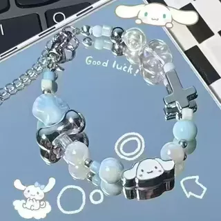 สร้อยข้อมือลูกลายการ์ตูนน่ารัก กำไลข้อมือรูปแมวแบบใหม่สำหรับผู้หญิง ดีไซน์แฟชั่นน่ารักๆ พร้อมส่งจากไทย