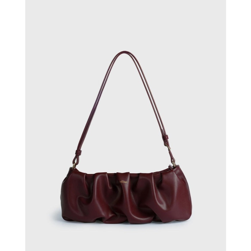Tocco Toscano Livia Ruched Bag กระเป๋าสะพายข้างผู้หญิง แฟชั่น มินอมอล ดีไซน์หรู สะพายได้ทุกโอกาส