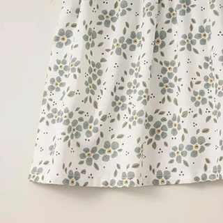ชุดเสื้อผ้าเด็กผู้หญิง ผ้าฝ้าย ลายดอกไม้ สีเขียวอ่อน 5 เดือน-5 ปี ใส่สบาย ไม่ร้อน พร้อมส่ง