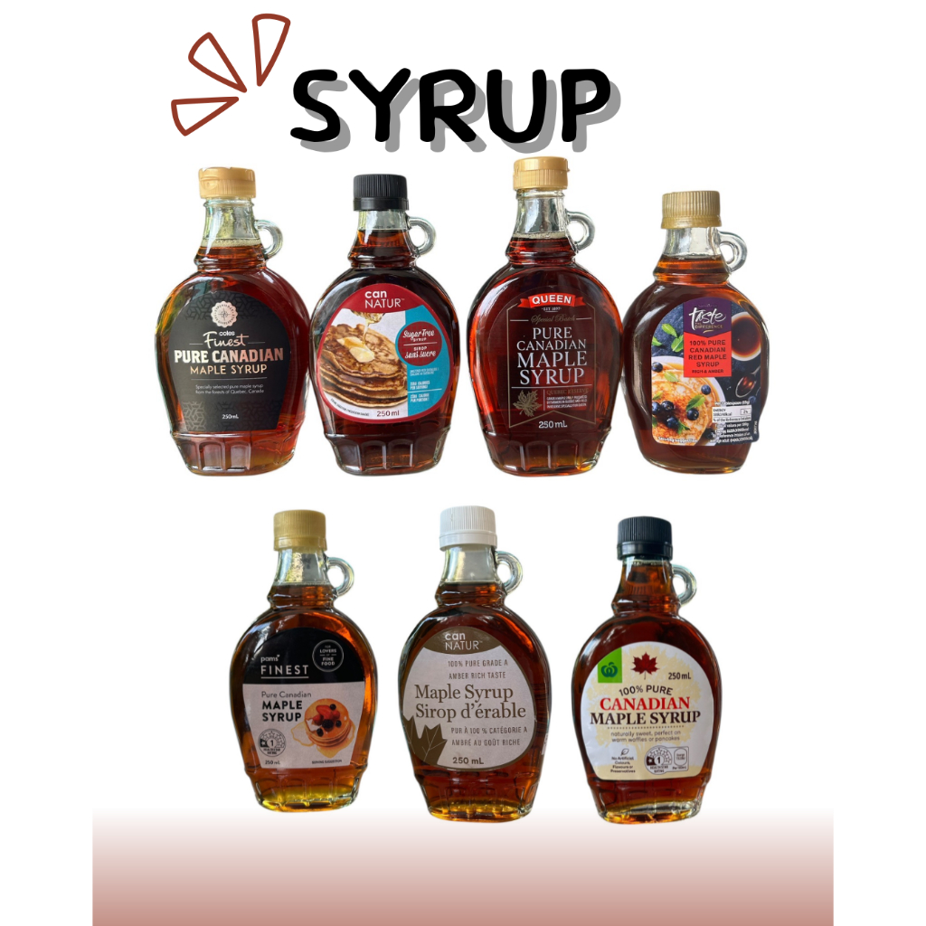 น้ำเชื่อม Syrup และ Maple Syrup ขนาด 250 กรัม มี 7 แบบ