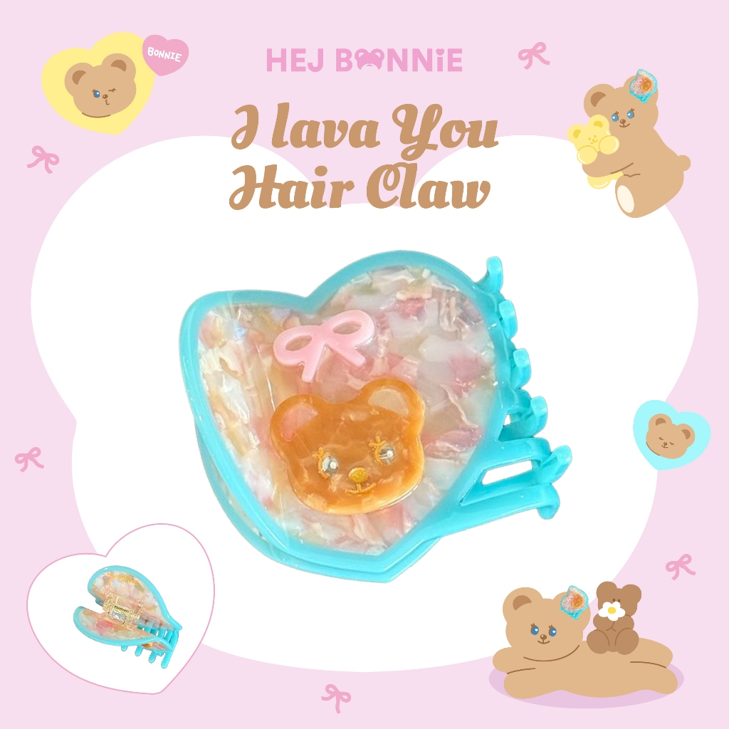I Lava You 🧸 Hair Claw l Hej Bonnie Official