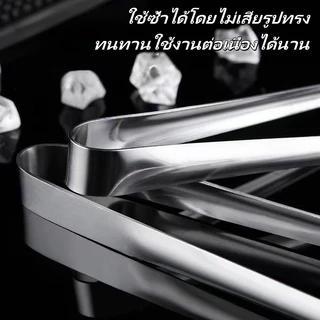 [5/10/20pcs] พร้อมส่ง ที่คีบอาหาร สแตนเลสแท้ ที่คีบน้ำแข็ง ที่คีบน้ำตาล คีบขนม ความยาว15cm