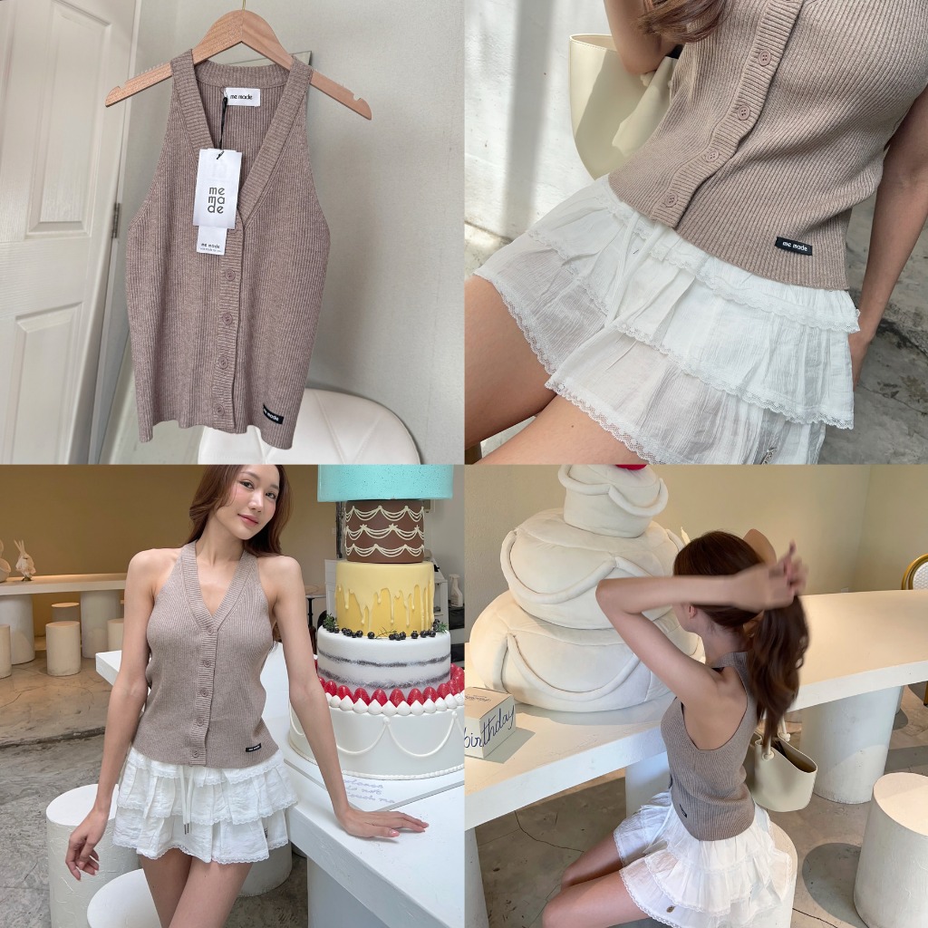memade.  เสื้อกล้ามไหมพรม marie top