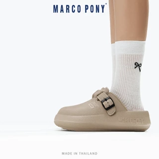 Marco Pony รองเท้าหัวโต รองเท้าแตะผู้หญิงแฟชั่น เพื่อสุขภาพ เบาสบาย ส้นหนา 6 ซม MH9029