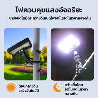 AIMO ไฟโซล่าเซลล์ ไฟโซลาเซลล์ขาปลาหมึก โคมไฟติดผนัง กันน้ํา สําหรับตกแต่งสวน ทางเดิน กลางแจ้ง
