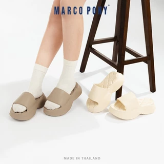 Marco pony รองเท้าแตะผู้หญิง รองเท้าแบบสวม พื้นหนา กันลื่น ทนต่อการสึกหรอ รองเท้าแบบสวมส้นตึก MH9022