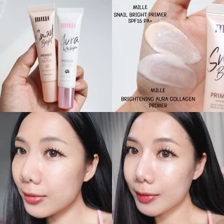 [แบบหลอด] Mille Primer Aura Collagen ผิวโกลว์ ออร่า / Snail Bright / Blur Lasting / Sunscreen [8 กรัม][1 หลอด]
