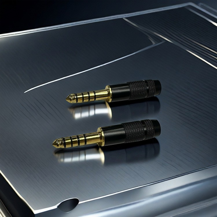 (1 ชิ้น) 4.4mm balanced stereo ชุบทอง ขนาดรูปลั๊ก 6.0 มม.