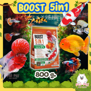 ⭐SAKURA x BOOST⭐อาหารปลาสวยงาม ปลาบอลลูน ปลาทอง ปลาคาร์ฟ ปลาหมอสี ทานได้หลากหลาย ครบจบที่เดียว