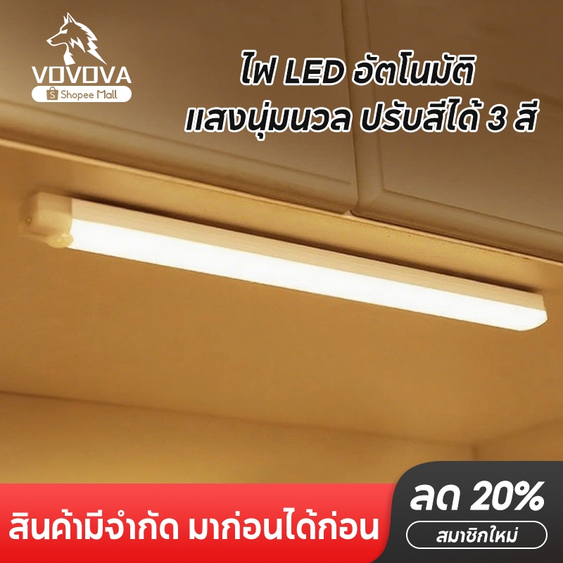 ไฟ LED ไร้สาย อัจฉริยะ ตู้เสื้อผ้า-ห้องนอน แสงขาว ชาร์จ USB + ไฟแต่งห้อง ติดผนัง หัวเตียง ชุดครบในกล่องเดียว!
