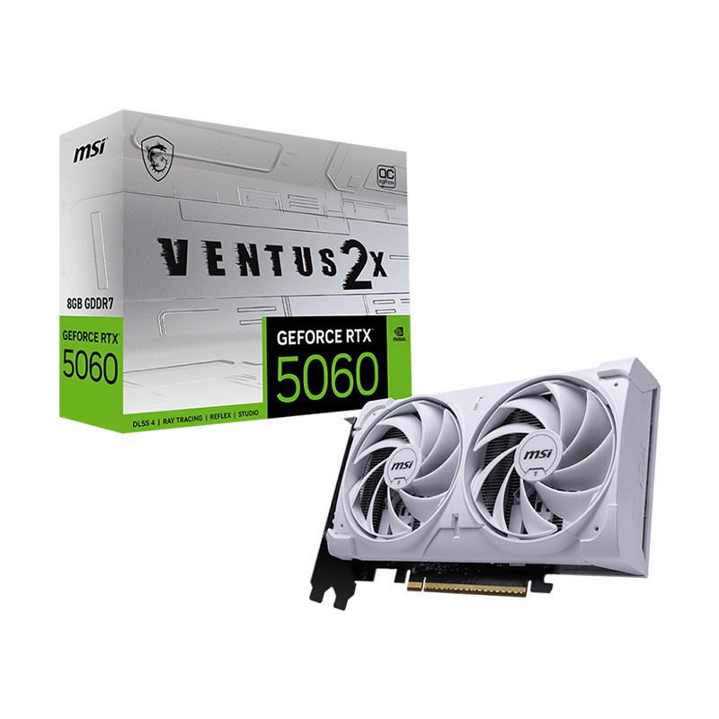 VGA (การ์ดแสดงผล) MSI GEFORCE RTX 5060 8G VENTUS 2X OC WHITE - 8GB GDDR7