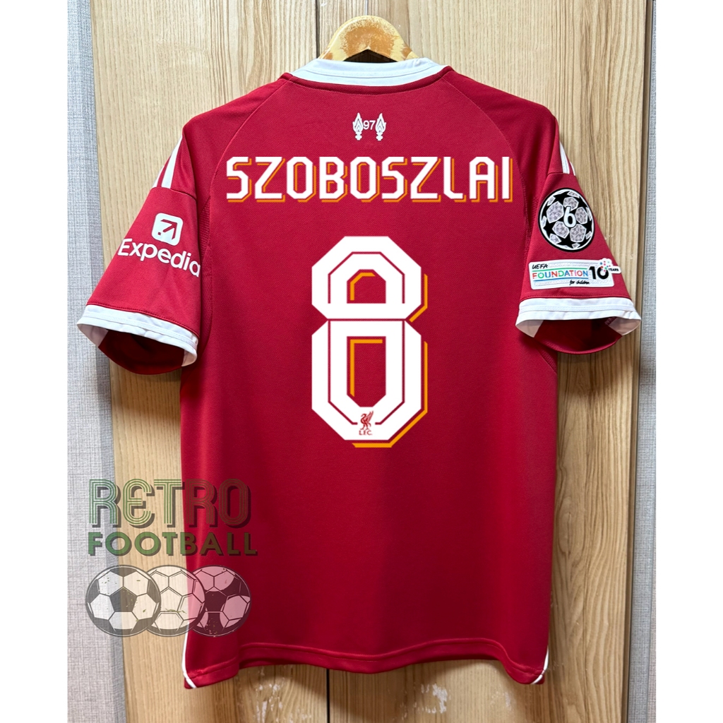 เสื้อกีฬาฟุตบอล ลิlวoร์ 3A เกรดแฟนบอล Home ชุดเหย้า ปี 25/26 ฟลูออฟชั่นUCL ชื่อเบอร์นักเตะในทีม (ครบทุกคน)
