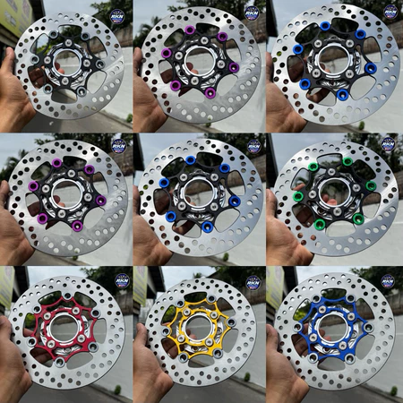 จานเบรคแต่ง🔥LAXURY 220MM.พร้อมสเปเซอร์ ตรงรุ่นใส่WAVE125R/S/บังลม (W110i/ปลาวาฬ/NOUVO/MSX/FINO/PCX2015ไม่ต้องใส่สเปเซอร