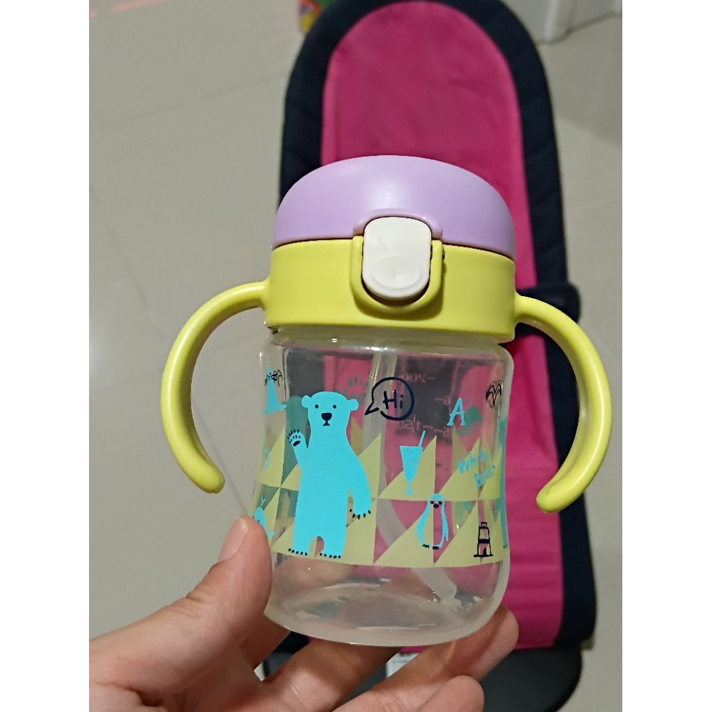 RICHELL แก้วน้ำหัดดูดหลอด Straw Cup step 2 ขนาด 200 ML.(7m+)