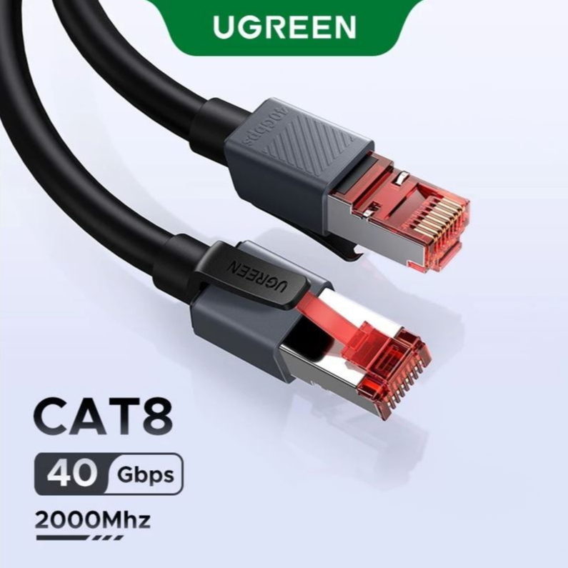 UGREEN #CAT8 F/FTP ความเร็วสูงสุด40Gbps Ethernet Cable 1-5M Gold-Plated #สายแลนอย่างดี NW323 55186 55188 55190 55189