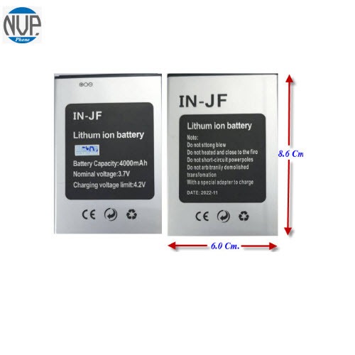 แบตเตอรี่ inovo,Yestel IN-JF ของแท้ 6.0x8.6 cm.3800 mAh.