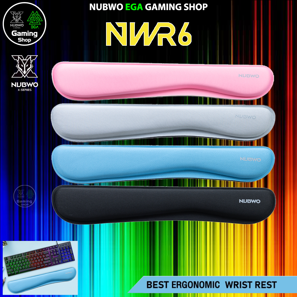 🎮 GAMING NUBWO NWR6 WRIST REST แผ่นรองข้อมือ คีย์บอร์ด ผลิตจากเมมโมรี่โฟม พร้อม Anti-Slip ป้องกันการลื่นไถล KEYBOARD 006
