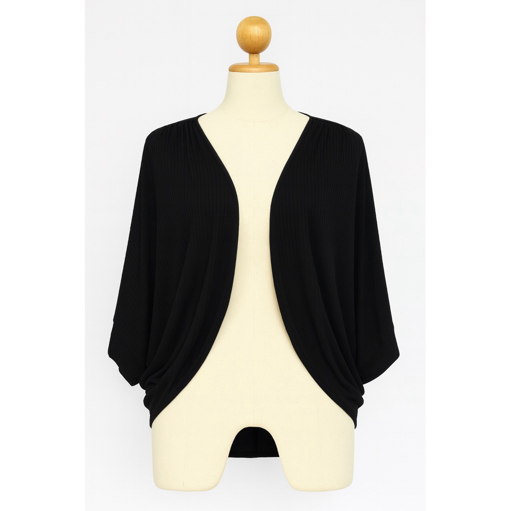 YY318-Guess SIZE M เสื้อคลุมไหล่สีดำ แขนกว้าง ผ้าดีมาก ผู้ดีมากค่ะ ใหม่มือหนึ่ง