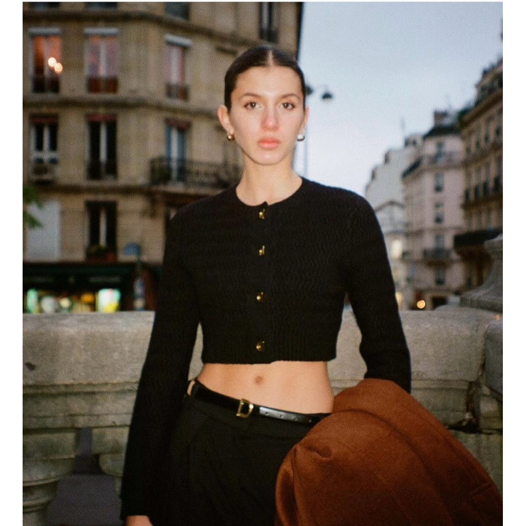 ส่งต่อdailysquad รุ่น wave D cardigan สีดำ size SM ราคา 790 (ราคาเต็ม1,490) #dailysquad