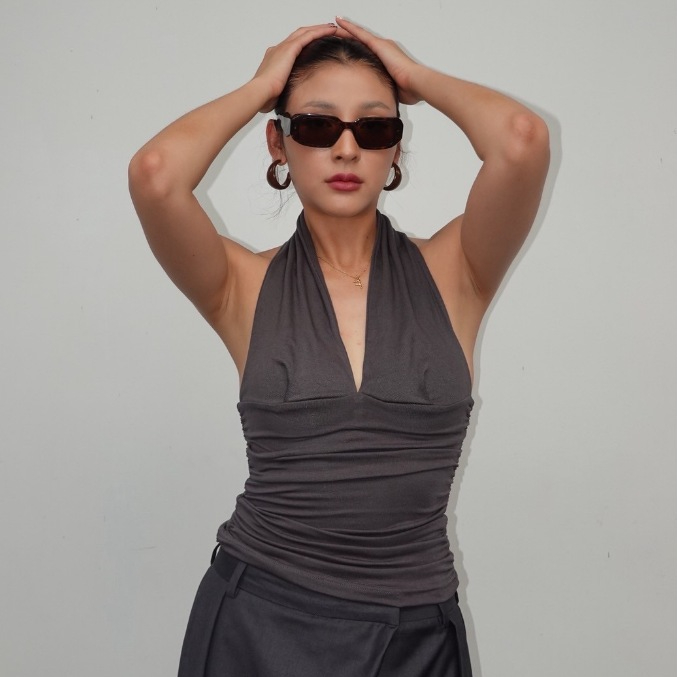 Beigebased - Giselle Halter Top เสื้อคล้องคอผ้ายืด ทรงสวย ใส่สบาย ผ้ายืดได้เยอะ