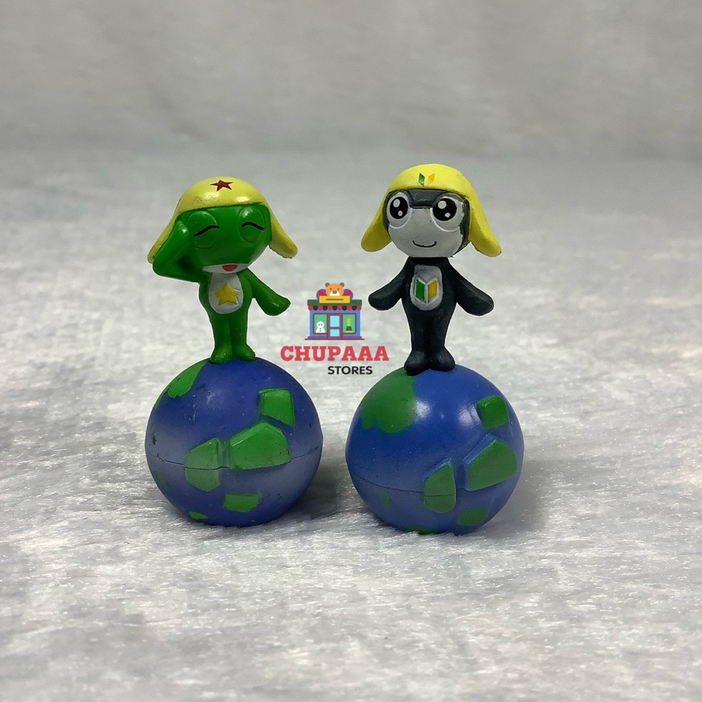 [2ชิ้น]Keroro Gunso Keroro+Tamama Figure | เคโรโระ ขบวนการอ๊บอ๊บป่วนโลก ฟิกเกอร์ล้มลุก เคโรโระ+ทามาม