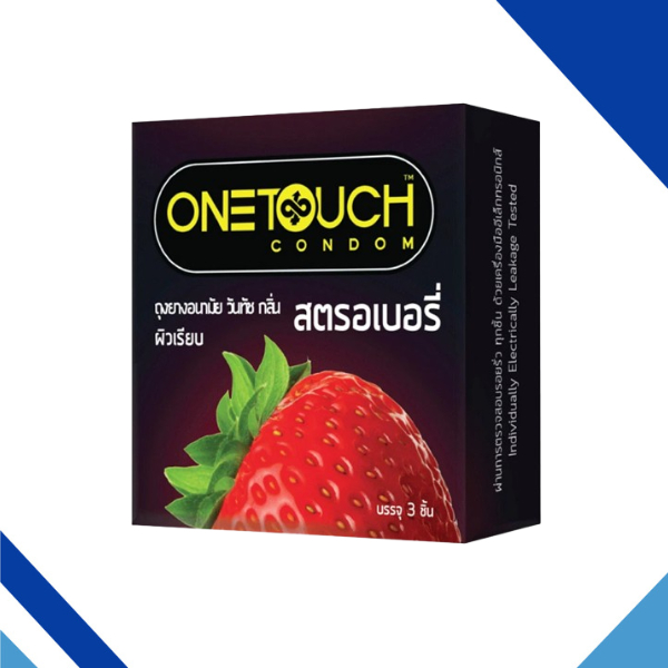 Onetouch Strawberry ถุงยางอนามัย ถุงยาง วันทัช รูปที่ 3