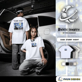 FhunDesign เสื้อยืดโอเวอร์ไซส์ลาย Siam Starry night คอลเลกชั่น Siam starry night (ลิขสิทธิ์แท้100%)
