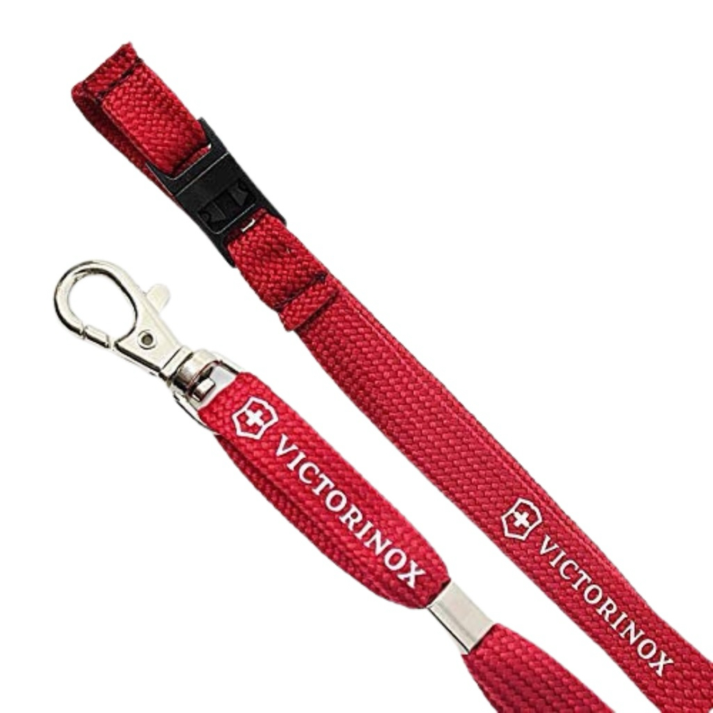 Victorinox | 4.1879 | สายคล้องคอพร้อมตะขอ สีแดง - ของใหม่ มือหนึ่ง!!!