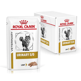 (ยกกล่อง 12 ซอง) Royal Canin Urinary S/O อาหารเปียกแมวโรคนิ่ว