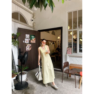 Camella dress เดรสคอวียาว : Everydaylookk store