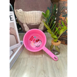 ขันน้ำ ขันตักน้ำ ขันน้ำมีด้าม Super lock กระบวยตักน้ำ ลาย Kitty ลิขสิทธิ์แท้ 100%