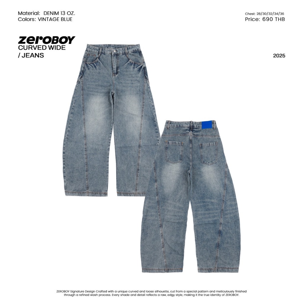 ZEROBOY – CURVED WIDE / JEANS