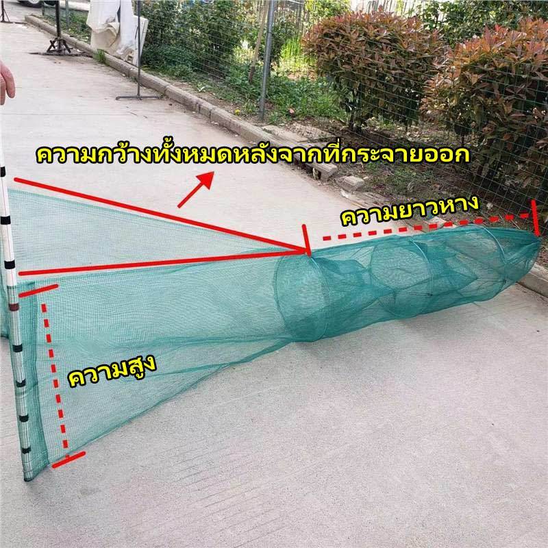 ที่ดักปลา ดักกุ้ง ที่ดักกุ้ง ดักกุ้ง โต่ง  ดักปลา จับกุ้ง ที่ดักปลา ปากกว้าง ตาข่ายดักจับปลาและกุ้ง ตาข่ายปลา - รูปที่ 4