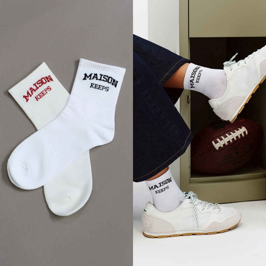 maison KEEPS | College Logo Socks | ถุงเท้า ทอโลโก้ College