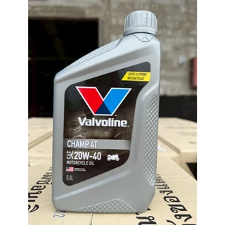 [1 ขวด] น้ำมันเครื่องมอเตอร์ไซค์ Valvoline Champ 4T #20W40 0.8 ลิตร (วาโวลีน แชมป์เทา) พร้อมส่ง